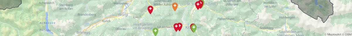 Kartenansicht für Apotheken-Notdienste in der Nähe von Ellmau (Kufstein, Tirol)